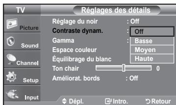 SAMSUNG LN37A450 - Réglage du contraste dynamique - 2