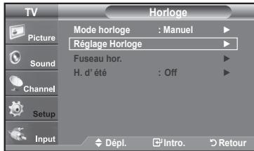 SAMSUNG LN37A450 - Option 1: Réglage manuel de l'horloge - 4
