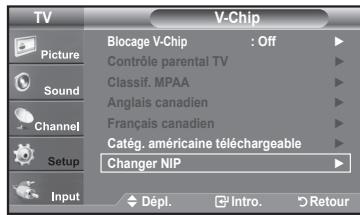 SAMSUNG LN37A450 - Réglage de votre numéro d'identification personnel (NIP) - 3