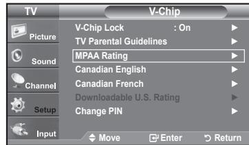 SAMSUNG LN37A450 - How to Set up Restrictions Using the "TV Parental Guidelines" - 8