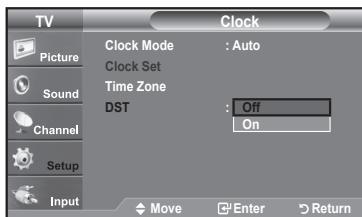 SAMSUNG LN37A450 - Option 2: Setting the Clock Automatically - 7