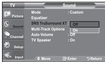 SAMSUNG LN37A450 - Setting the TruSurround XT - 2