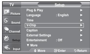 SAMSUNG LN37A450 - Using the V-Chip for Digital channels - 1