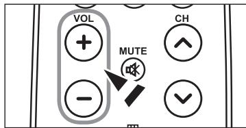 SAMSUNG LN37A450 - Utilisation des touches de réglage du volume - 1