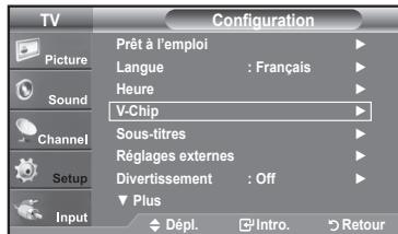 SAMSUNG LN37A450 - Comment configurer les restrictions à l'aide des 'Contrôle parental TV' - 1