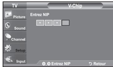 SAMSUNG LN37A450 - Réglage de votre numéro d'identification personnel (NIP) - 2