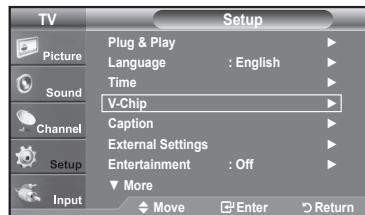SAMSUNG LN37A450 - How to Set up Restrictions Using the "TV Parental Guidelines" - 1