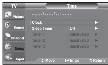 SAMSUNG LN37A450 - Option 1: Setting the Clock Manually - 2