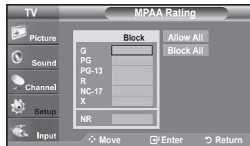 SAMSUNG LN37A450 - How to Set up Restrictions Using the "TV Parental Guidelines" - 9