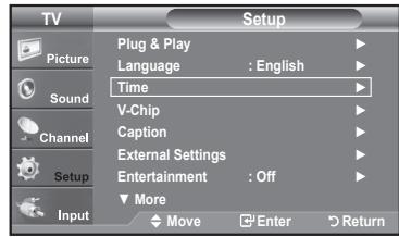 SAMSUNG LN37A450 - Option 1: Setting the Clock Manually - 1