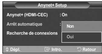 SAMSUNG LN37A450 - Régler un apparéil Anynet de sorte qu'il s'arrête automatiquement lorsque le téléviseur est hors tension - 1