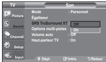 SAMSUNG LN37A450 - Paramétrage de la technologie TruSurround XT - 3
