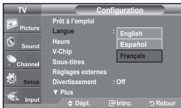 SAMSUNG LN37A450 - Sélection d'une langue de menu - 2
