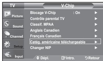 SAMSUNG LN37A450 - Utilisation de la fonction V-Chip pour les canaux numériques - 3