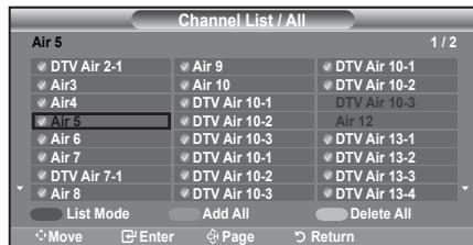 SAMSUNG LN37A450 - Adding and Erasing Channels - 6