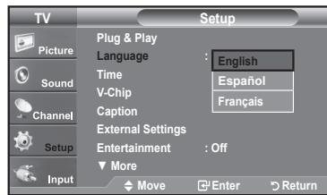 SAMSUNG LN37A450 - Selecting a Menu Language - 2