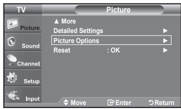 SAMSUNG LN37A450 - Activating Picture Options - 1