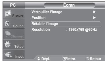 SAMSUNG LN37A450 - Initialisation de la position de l'image, rapide et fin - 1