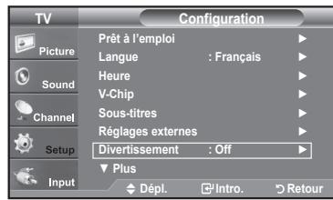SAMSUNG LN37A450 - Réglage du mode Divertissement - 1