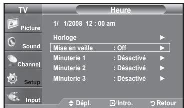 SAMSUNG LN37A450 - Paramétrre le minuteur - 1
