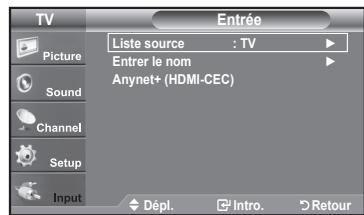SAMSUNG LN37A450 - Pour selectionner la source - 1