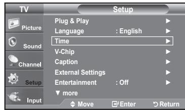 SAMSUNG LN37A450 - Option 2: Setting the Clock Automatically - 1