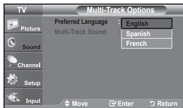 SAMSUNG LN37A450 - Preferred Language - 3