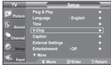 SAMSUNG LN37A450 - How to Set up Restrictions Using the 'Canadian English' - 1