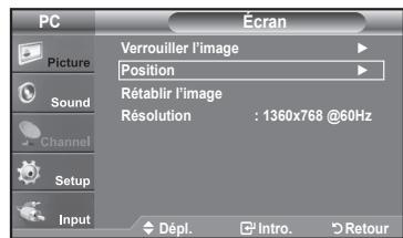 SAMSUNG LN37A450 - Changement de la position de I'ecran - 1