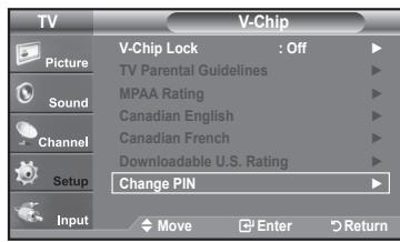 SAMSUNG LN37A450 - Setting Up Your Personal ID Number (PIN) - 3