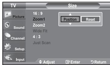 SAMSUNG LN37A450 - Setting the Screen Size - 3