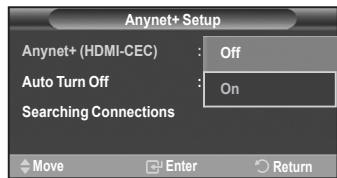 SAMSUNG LN37A450 - To use the Anynet ^+ Function, Anynet^+ (HDMI-CEC) must be set to On - 2