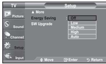 SAMSUNG LN37A450 - Using the Energy Saving Feature - 2