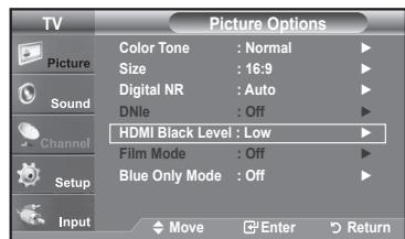 SAMSUNG LN37A450 - Setting the HDMI Black Level - 1