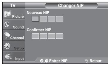 SAMSUNG LN40A450C1D - Réglage de votre numéro d'identification personnel (NIP) - 4