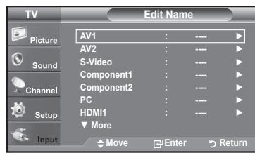SAMSUNG LN40A450C1D - To Edit the Input Source Name - 2