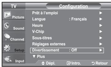 SAMSUNG LN40A450C1D - Réglage du mode Divertissement - 1