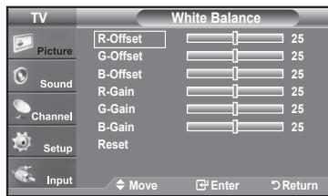 SAMSUNG LN40A450C1D - Adjusting the White Balance - 2