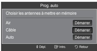 SAMSUNG LN40A540P2F - Enregistrement des canal dans la mémoire (méthode automatique) - 1