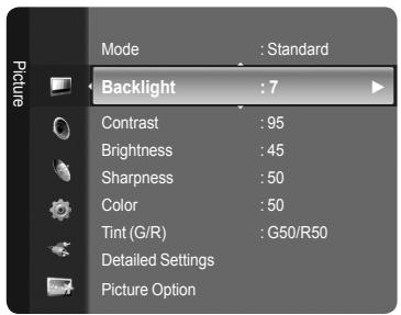 SAMSUNG LN40A540P2F - Customizing the Picture Settings - 1