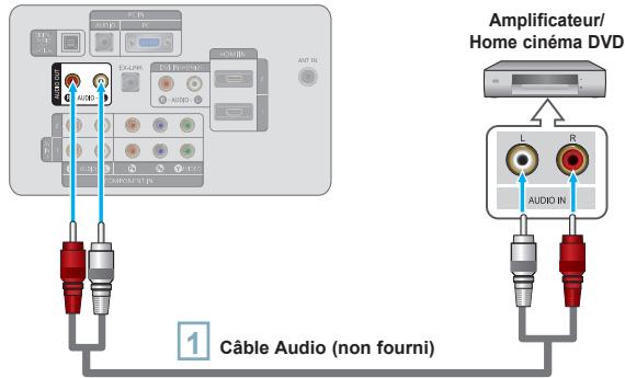 SAMSUNG LN40A540P2F - Connexion d'un amplificateur/home cinéma DVD - 1