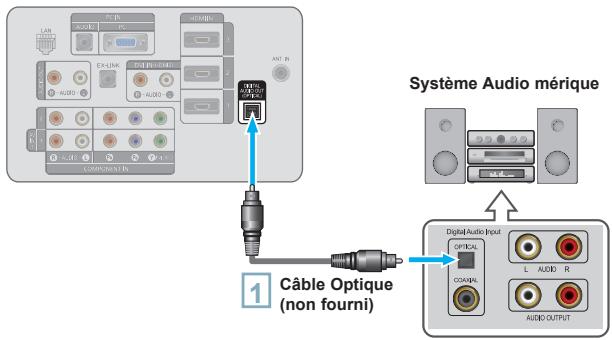 SAMSUNG LN40A650A1F - Branchement d'un système audio numérique - 1