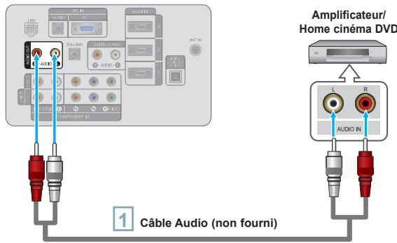 SAMSUNG LN40A650A1F - Connexion d'un amplificateur/home cinema DVD - 1