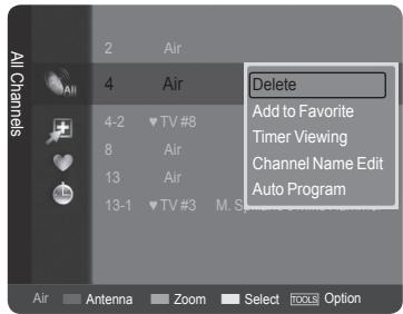 SAMSUNG LN40A650A1F - Setting the Channel List - 1