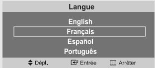 Langue English Français Español Português Dépl. Entrée Arrêter