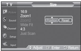 SAMSUNG PN42A450 - Changing the Screen Size - 2