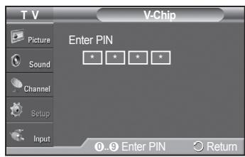 SAMSUNG PN42A450 - How to Set up Restrictions Using "TV Parental Guidelines" - 2