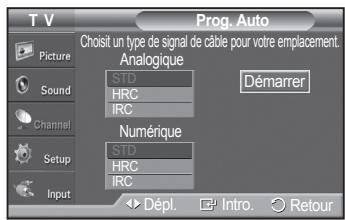 SAMSUNG PN42A450 - Mémorisation des chaînes (méthode automatique) - 3