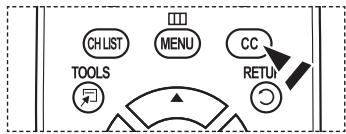 SAMSUNG PN42A450 - Viewing Closed Captions (On-Screen Text Messages) - Digital - 13