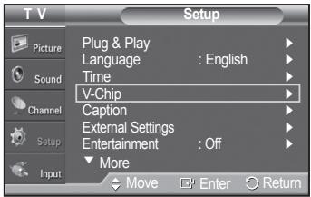 SAMSUNG PN42A450 - How to Set up Restrictions Using "Canadian English" (for Canada Models) - 1